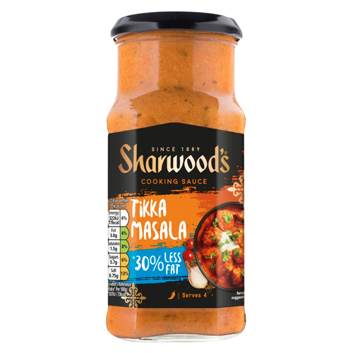 SHARWOOD'S TIKKA MASALA 30% LESS FAT SAUCE 420G