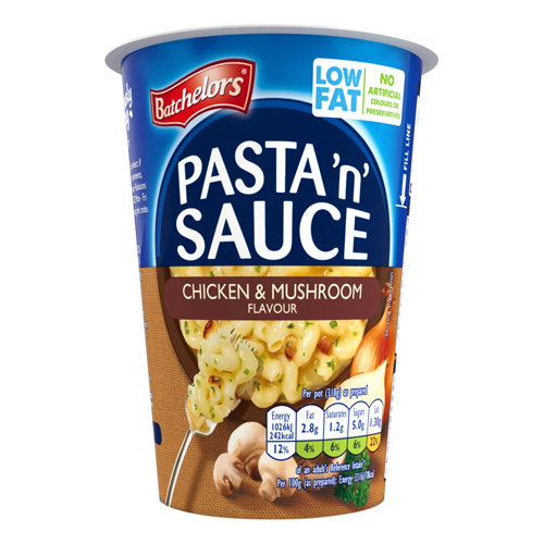 BATCHELORS PASTA 'N' SAUCE CHICKEN & MUSHROOM FLAVOUR PASTA POT 65G