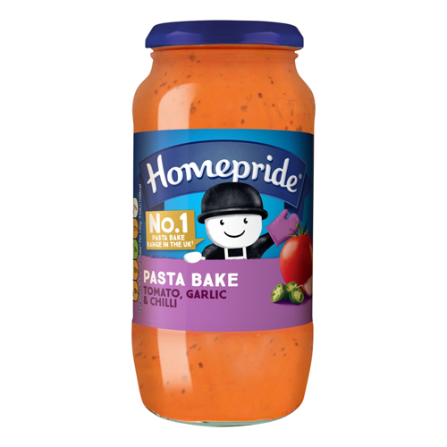 HOMEPRIDE PASTA BAKE SAUCE TOMATO, GARLIC & CHILLI 485G