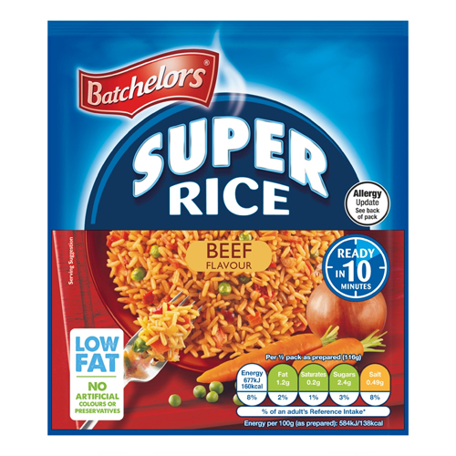 BATCHELORS SUPER RICE BEEF FLAVOUR 90G