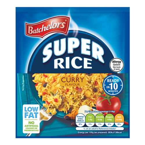 BATCHELORS SUPER RICE CURRY FLAVOUR 	90G