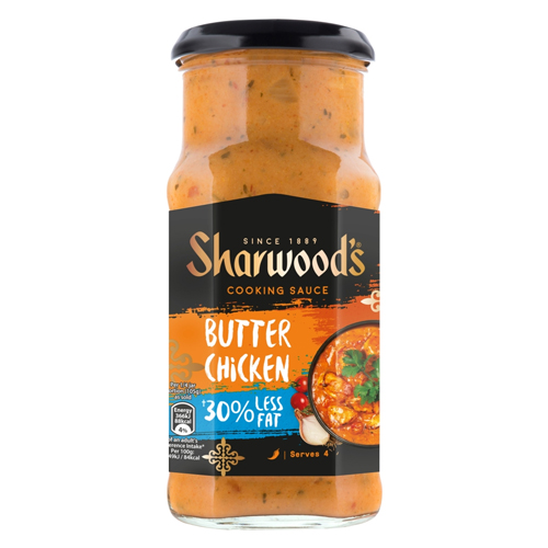 SHARWOOD'S REDUCED FAT INDIAN BUTTER CHICKEN CURRY COOKING SAUCE 420G