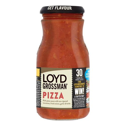 LOYD GROSSMAN TOMATO , BASIL & OREGANO PIZZA TOPPING 350G