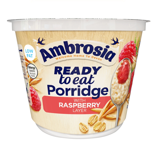 AMBROSIA READY TO EAT PORRIDGE POT LAYERED RASPBERRY 210G