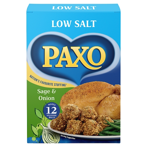 PAXO SAGE & ONION LOW SALT STUFFING MIX 170G