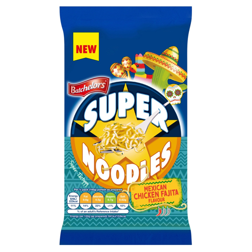 BATCHELORS SUPER NOODLES MEXICAN CHICKEN FAJITA 8X 90G