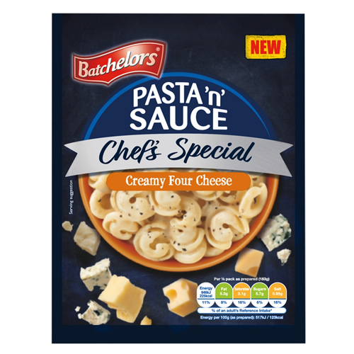BATCHELORS PASTA 'N' SAUCE CHEFS SPECIAL CREAM FOUR CHEESE PASTA SACHET 99G