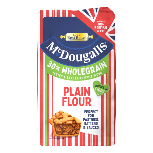 MCDOUGALLS PLAIN FLOUR WHITE & WHOLEGRAIN 1KG