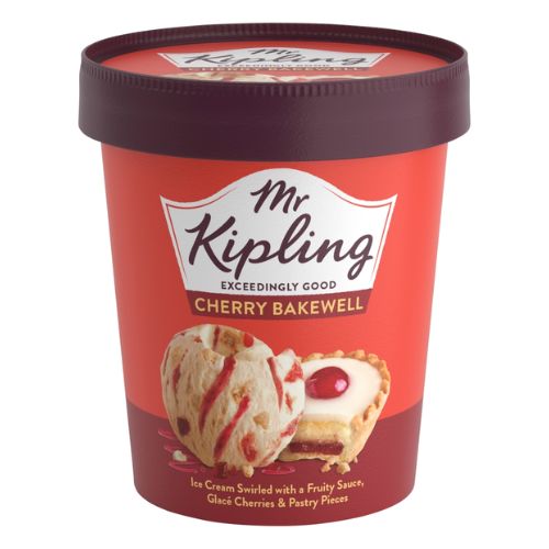 MR KIPLING CHERRY BAKEWELL ICE CREAM TUB 475ML