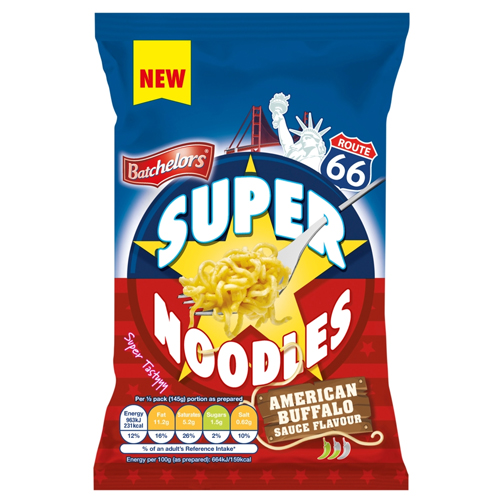 BATCHELORS SUPER AMERCIAN BUFFALO SAUCE INSTANT NOODLE BLOCK 90G