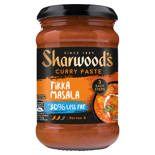 SHARWOOD'S INDIAN TIKKA MASALA REDUCED FAT CURRY PASTE 280G