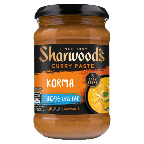 SHARWOOD'S INDIAN KORMA REDUCED FAT CURRY PASTE 280G