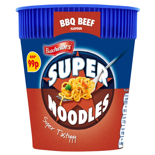 BATCHELORS SUPER NOODLES POT BBQ BEEF PMP 99P 75G