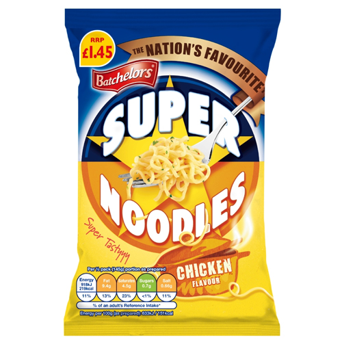 BATCHELORS SUPER NOODLES CHICKEN PMP £1.45 90G