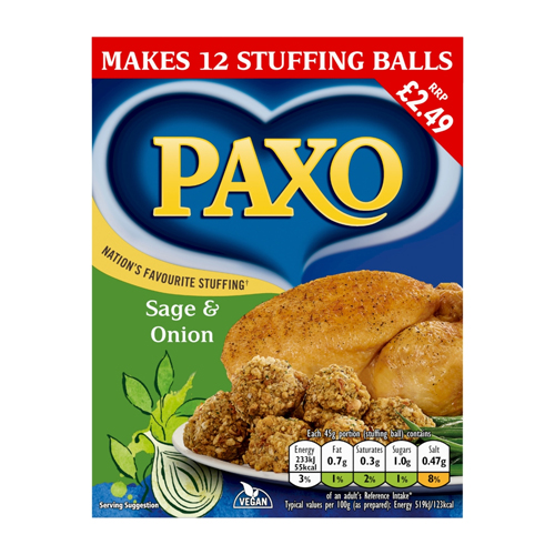 PAXO SAGE & ONION PMP £2.49 170G