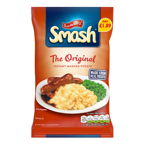 BATCHELORS SMASH THE ORIGINAL INSTANT MASHED POTATO PMP £1.89 176G