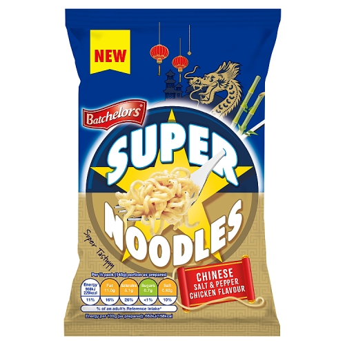 BATCHELORS SUPER CHINESE SALT & PEPPER CHICKEN INSTANT NOODLES 8X 90G