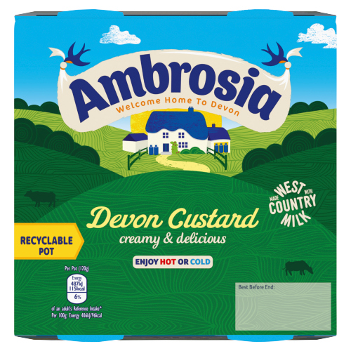 AMBROSIA DEVON CUSTARD 4 X 120G (480G)/NFEU/