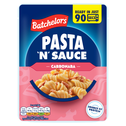 BATCHELORS PASTA 'N' SAUCE MICROWAVE READY MEAL CARBONARA PASTA 200G