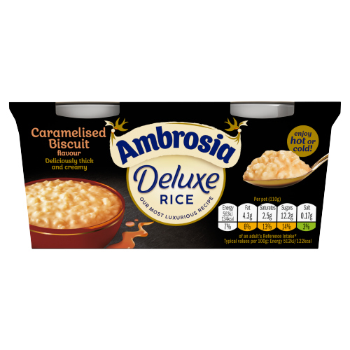 AMBROSIA CARAMELISED BISCUIT FLAVOUR DELUXE RICE 2 X 110 G (220G)/NFEU/