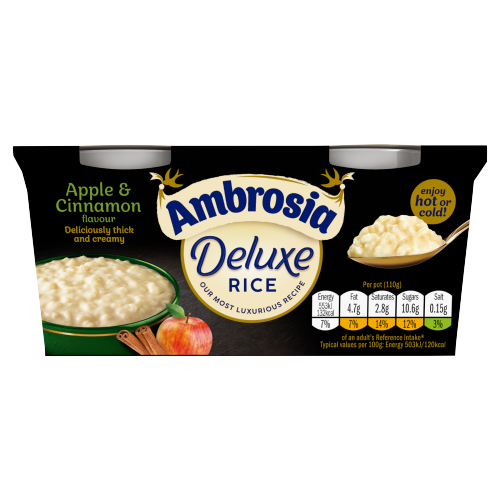 AMBROSIA APPLE & CINNAMON FLAVOUR DELUXE RICE 2 X 110G (220G)/NFEU/