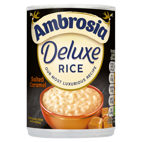 AMBROSIA DELUXE SALTED CARAMEL RICE PUDDING CAN 400G/NFEU/