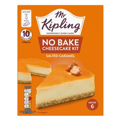 MR KIPLING SALTED CARAMEL NO BAKE CHEESECAKE DESSERT KIT 230G