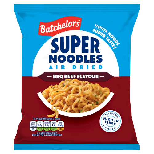 BATCHELORS SUPER NOODLES AIR DRIED LOW FAT BBQ BEEF INSTANT NOODLES 81G