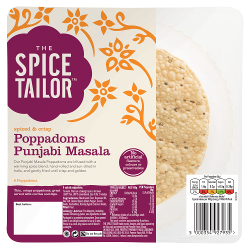THE SPICE TAILOR 8 PUNJABI MASALA POPPADOMS 72G