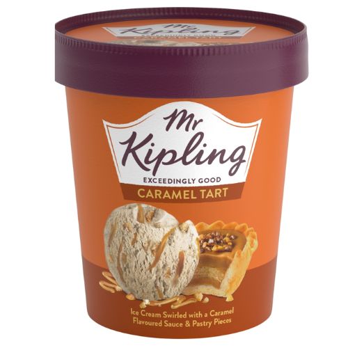 MR KIPLING CARAMEL TART ICE CREAM TUB 475ML
