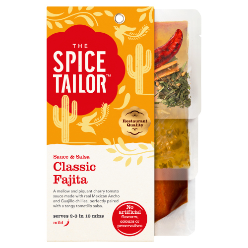 THE SPICE TAILOR MEXICAN CLASSIC FAJITA SAUCE & SALSA MEAL KIT 245G
