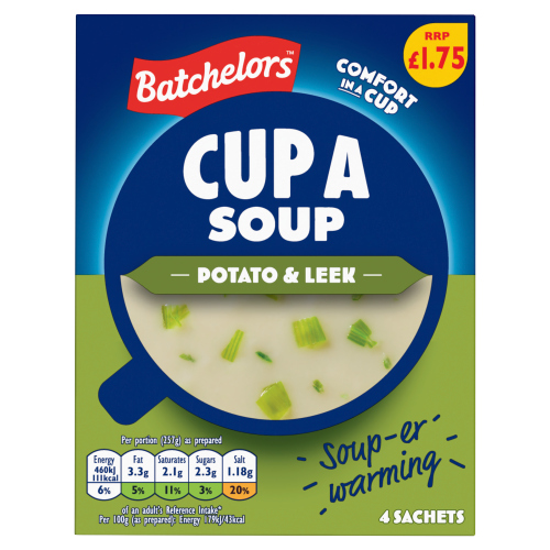 BATCHELORS CUP A SOUP POTATO & LEEK PMP £1.75 93G
