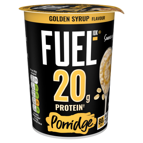 FUEL10K GOLDEN SYRUP 20G HIGH PROTEIN PORRIDGE OAT CEREAL POT 80G