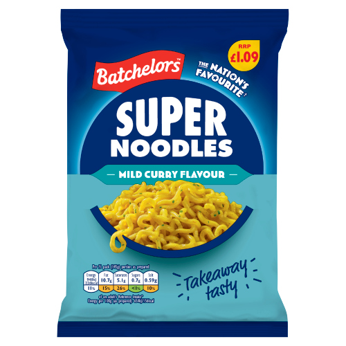 BATCHELORS SUPER NOODLES CURRY PMP £1.09 90G