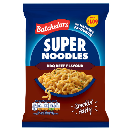 BATCHELORS SUPER NOODLES BBQ BEEF PMP £1.09 90G