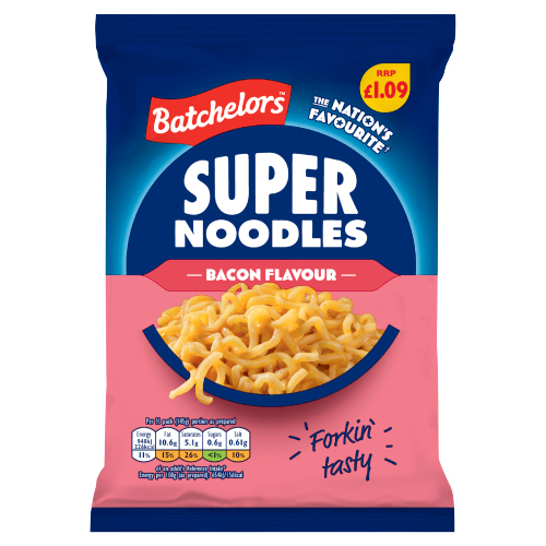 BATCHELORS SUPER NOODLES BACON PMP £1.09 90G