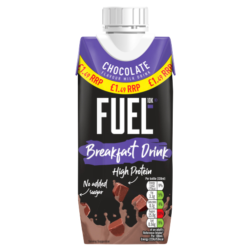 FUEL10K BREAKFAST CHOCOLATE DRINK PMP £1.49 330ML