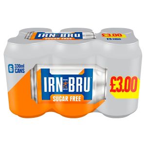 IRN BRU SUGAR FREE 6PK PMP £3.00 330ML