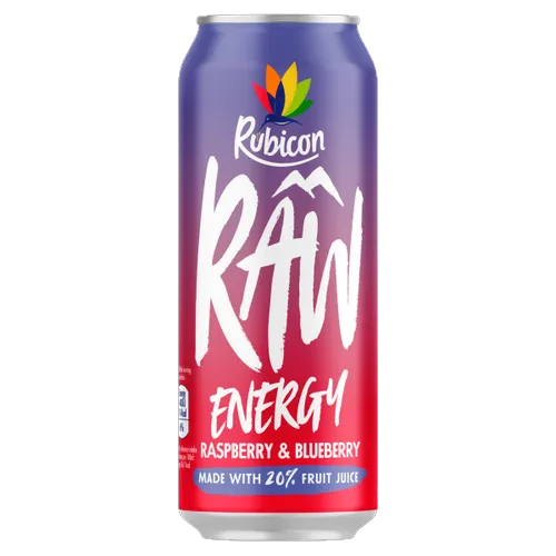 RUBICON RAW ENERGY RASPBERRY BLUEBERRY 500ML
