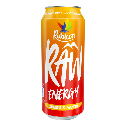 RUBICON RAW ENERGY ORANGE MANGO 500ML
