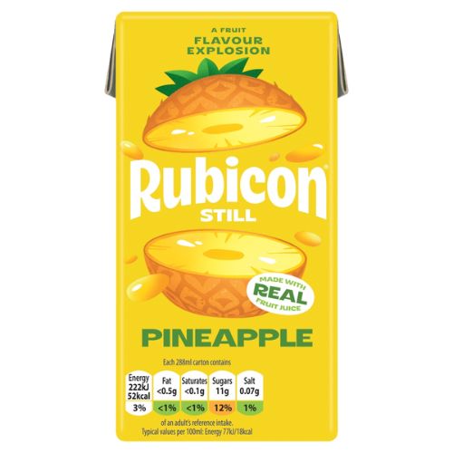RUBICON STILL PINEAPPLE JUICE 288ML