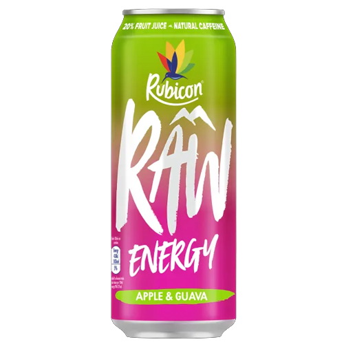 RUBICON RAW ENERGY APPLE GUAVA 500ML