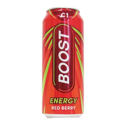 BOOST ENERGY RED BERRY PMP £1.00 500ML