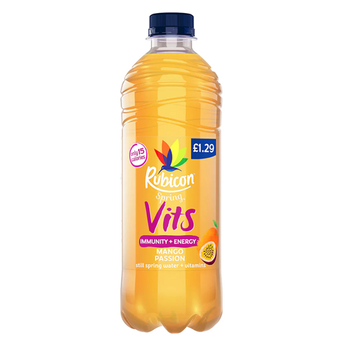 RUBICON SPRING STILL MANGO PASSION PMP £1.29 500ML