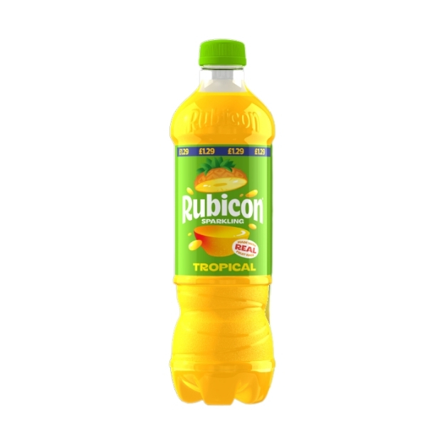 RUBICON SPARKLING TROPICAL PET PMP £1.29 500ML