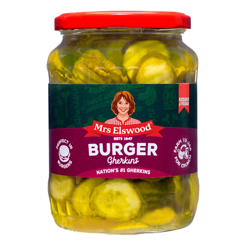 MRS ELSWOOD BURGER GHERKINS 2.5KG