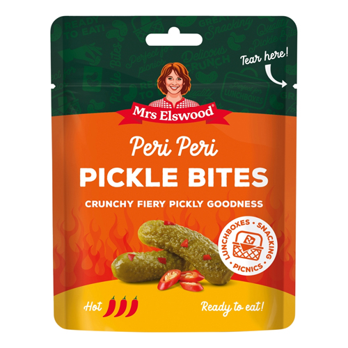 MRS ELSWOOD PERI PERI PICKLES POUCH 50G
