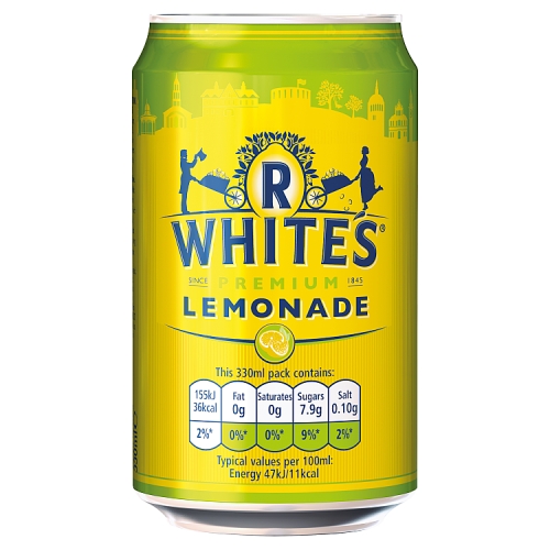 R WHITE'S LEMONADE CAN 330ML