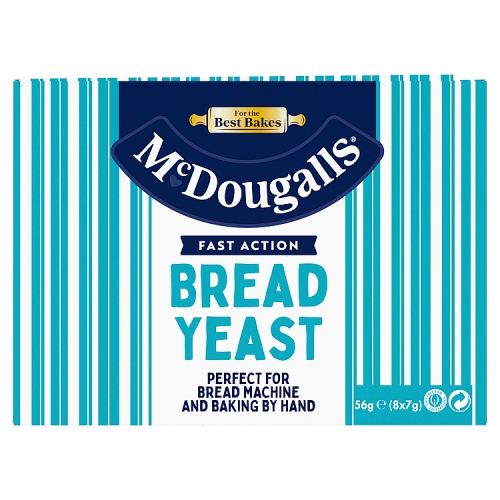 MCDOUGALLS FAST ACTION BREAD YEAST 8 X 7G (56G)