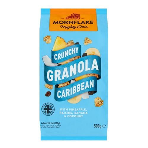 MORNFLAKE CRUNCHY GRANOLA CARIBBEAN BAG 500G